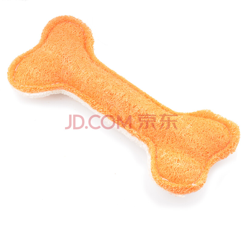 赛一sasayaya 天然丝瓜络洁牙宠物狗玩具-大号骨头(橙色)(20cm*9cm)