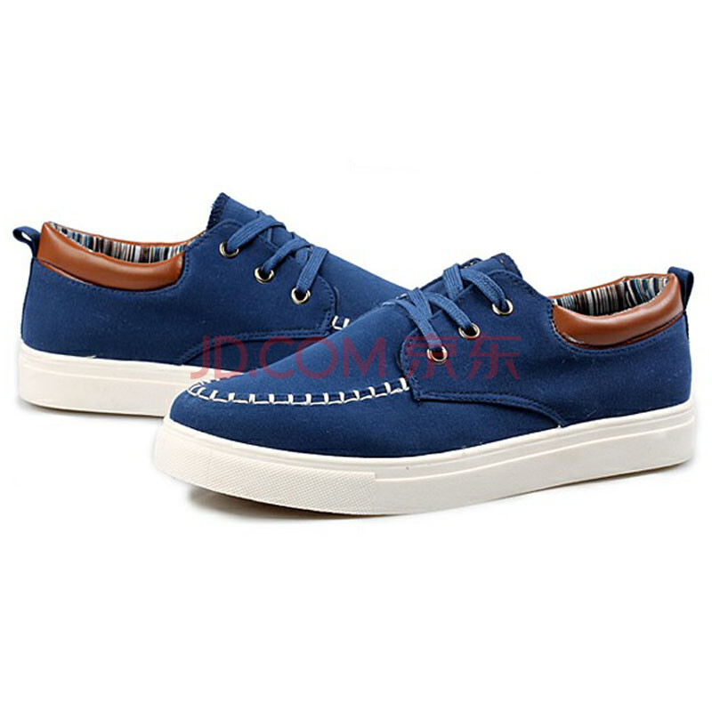 dc秋季韩版板鞋男士休闲鞋男鞋子男时尚潮鞋磨砂皮鞋 蓝色 41