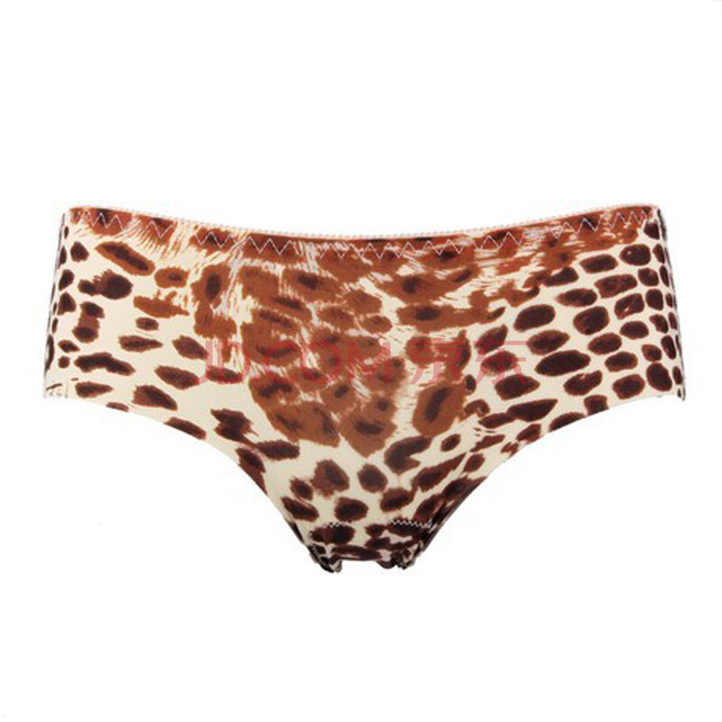 秀黛专柜正品 性感无痕内裤舒适透气低腰女三角裤 印花短裤 咖啡色