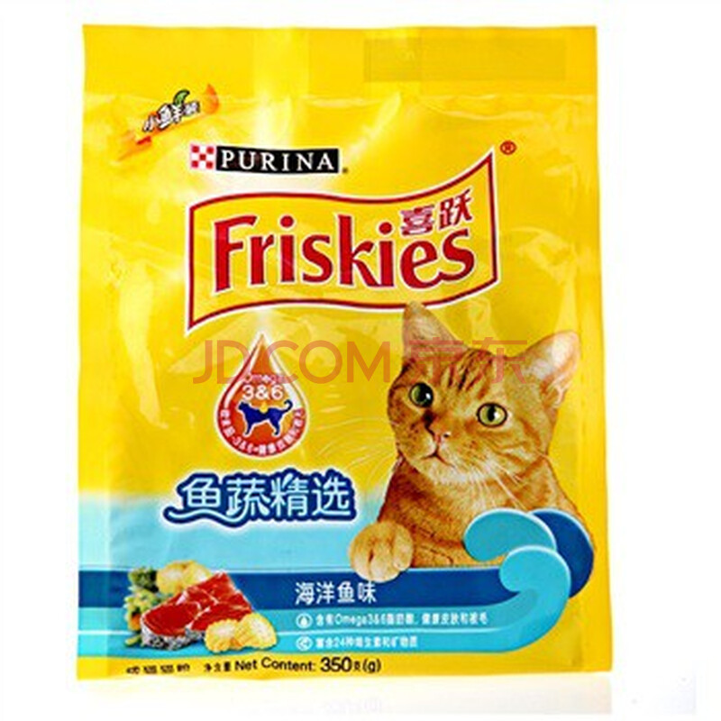 普瑞纳purina 宠物猫粮 喜跃成猫海洋鱼350g