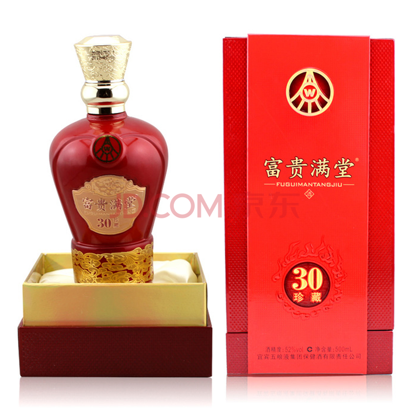 五粮液 富贵满堂30年 52度500ml 浓香型白酒