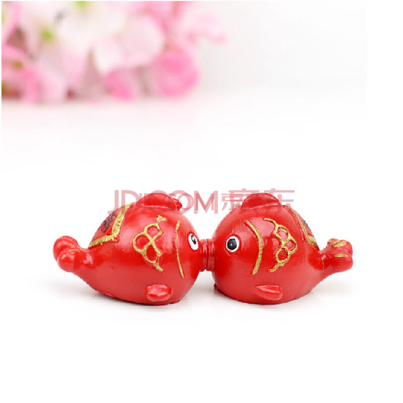 欧式树脂亲嘴鱼接吻鱼幸福鱼结婚礼品装饰摆件