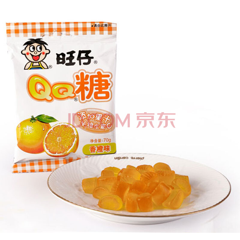 旺旺 旺仔qq糖(香橙味)70g
