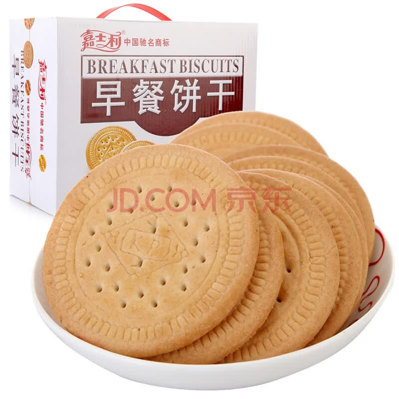 嘉士利零食饼干营养早餐饼干红枣味1000g盒送礼团购年货礼盒