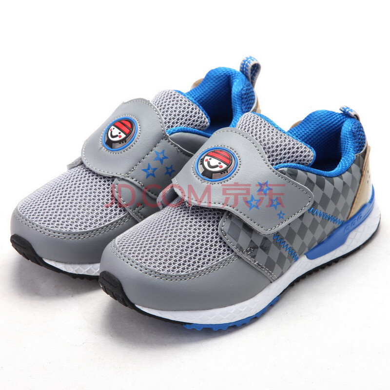 abc童鞋 男童鞋女童鞋 儿童运动鞋 中灰/宝蓝 30码/(内长约18.8cm)