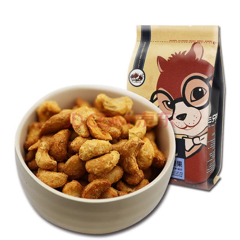 三只松鼠炭烧腰果185g×4包