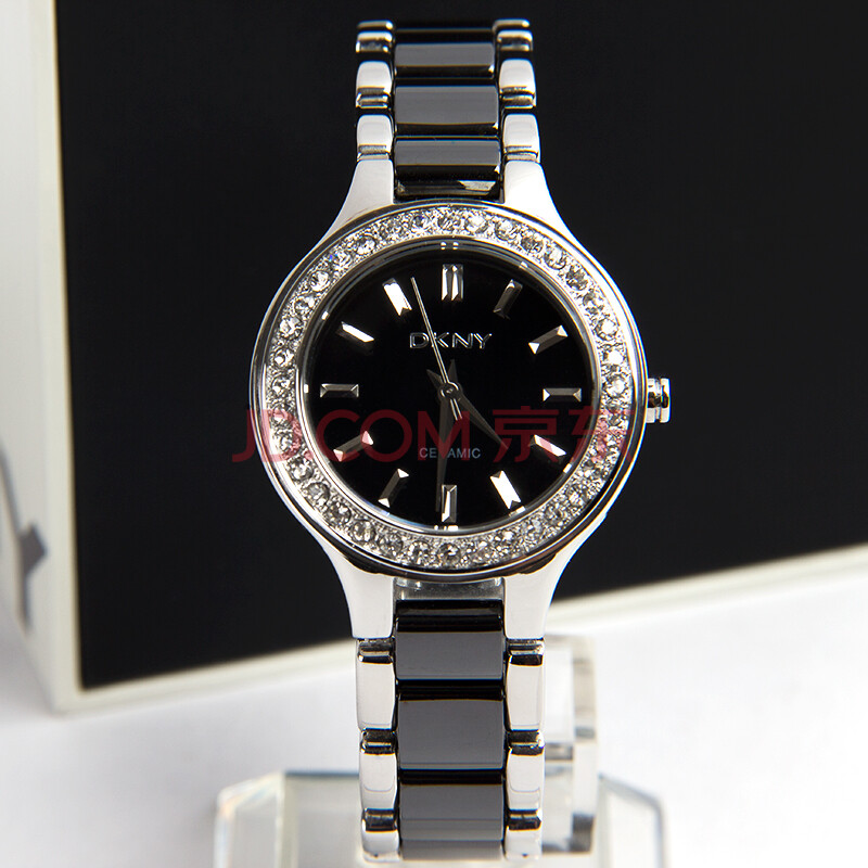 dkny唐可娜儿 陶瓷防水水钻石英表女士手表ny8141 ny8138