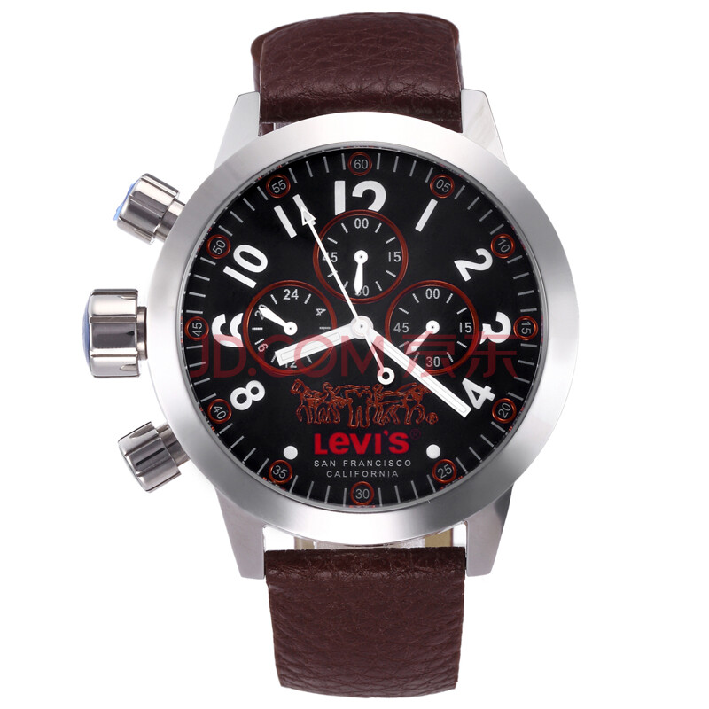 李维斯 levis 时尚大表盘石英表钢带男士手表 ltf12 ltf1202棕色皮带
