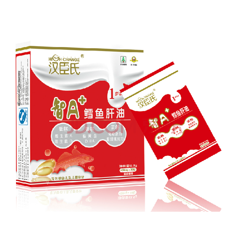 汉臣氏智a 鳕鱼肝油凝胶糖果(1岁以上)450mg*30粒