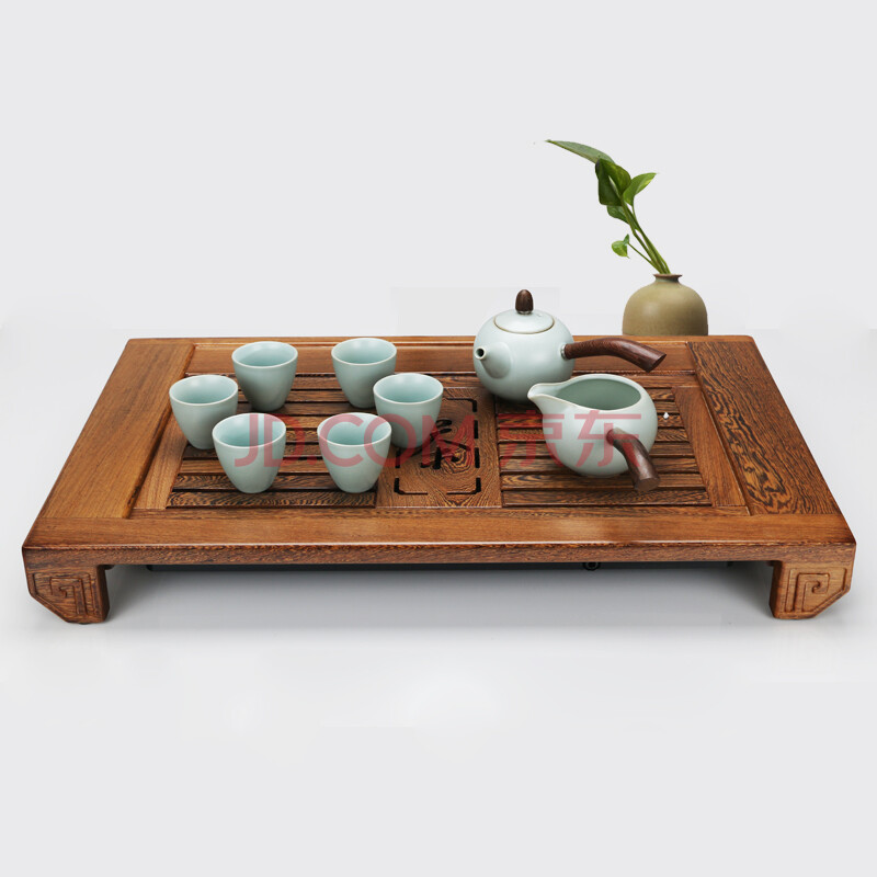 瑞瓷掬鸡翅木茶盘图片-京东商城
