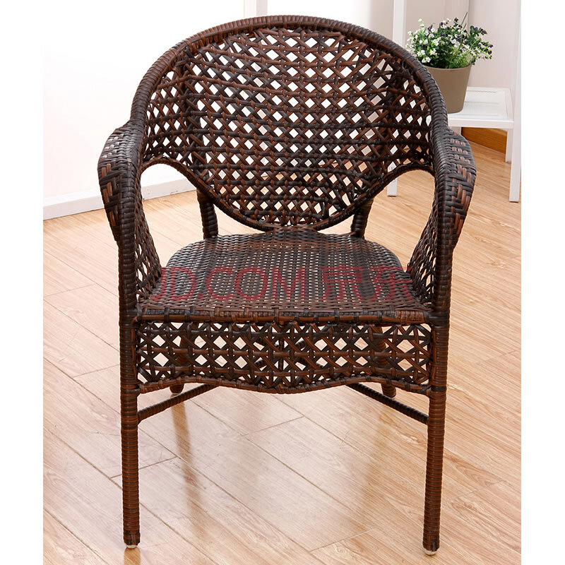 藤椅子茶几 时尚休闲椅藤椅组合阳台户外桌椅子 深棕 单张桌子(圆桌)