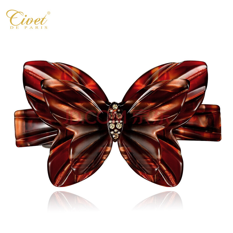 civet轻奢华蝴蝶结发卡韩国发夹头饰发夹横夹板材顶夹发饰 边夹顶夹头