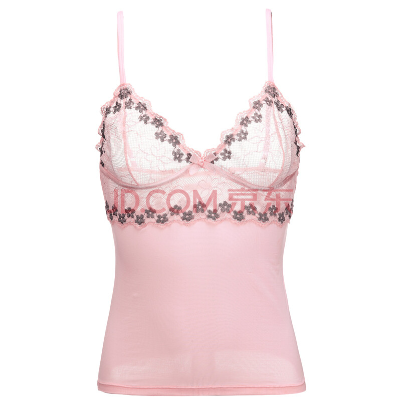 康妮雅body内衣系列专柜正品 蕾丝花边性感吊带背心710y2616 粉红 xl