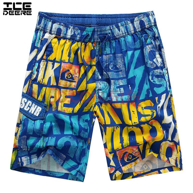 icedeere 2014英文字母沙滩裤 男士休闲时尚短裤加大码速干裤 424308
