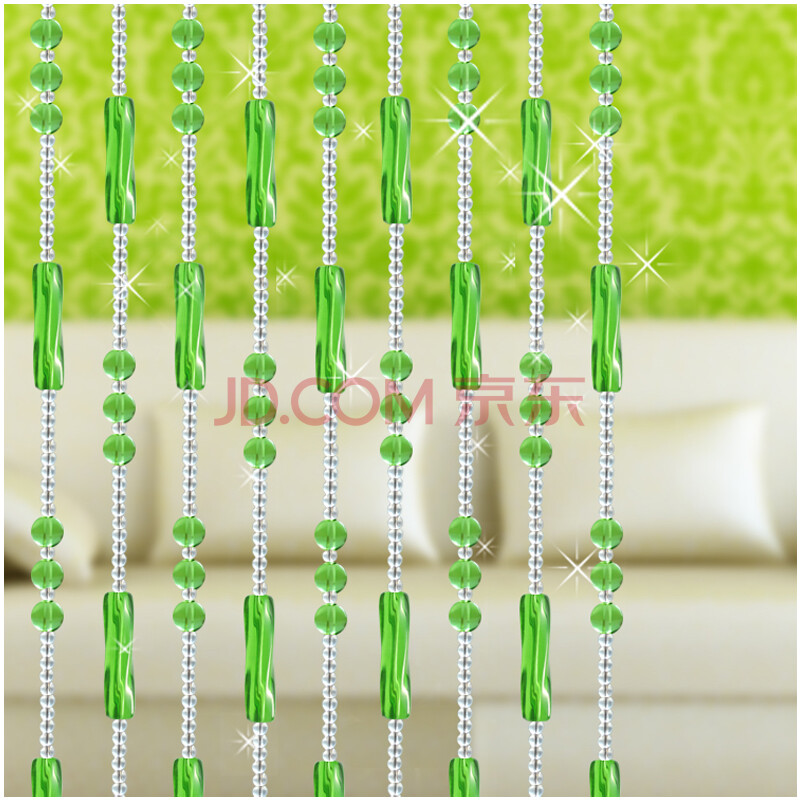 特价成品珠帘 装饰必备水晶帘 玄关帘 隔断挂帘 套餐二 绿色 1