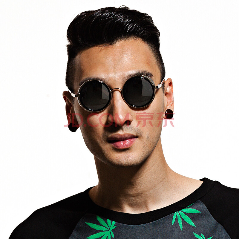 inmix音米圆形墨镜男士太阳镜 潮人时尚司机镜男2014新款太阳眼镜1171