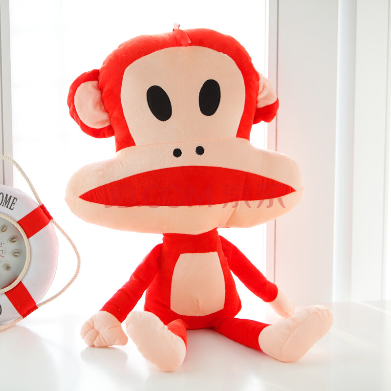 大嘴猴 猴子 布娃娃玩偶 公仔猴 猴大号 抱枕 生日礼物女 红色 55厘米