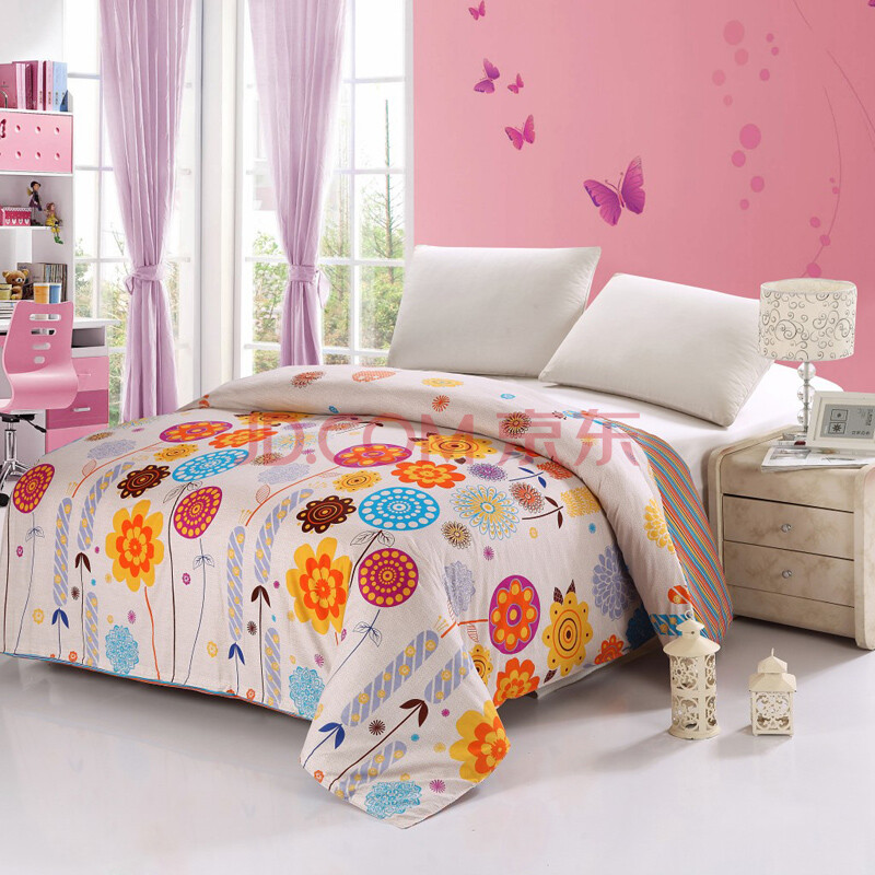 绝趣 床品家纺 全棉斜纹整幅活性印花被罩 ab版 单人被套 情定巴黎