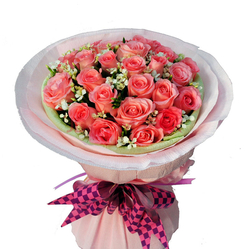 中礼鲜花速递 19枝粉玫瑰 生日礼物 节日价