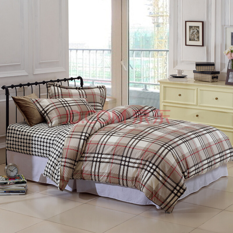 优一佳 床上用品 全棉斜纹四件套 半活性印花套件 时尚气息