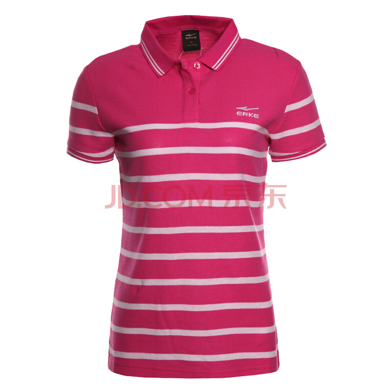 鸿星尔克erke 女微领t 短袖w 12212202699 胭脂红 xl
