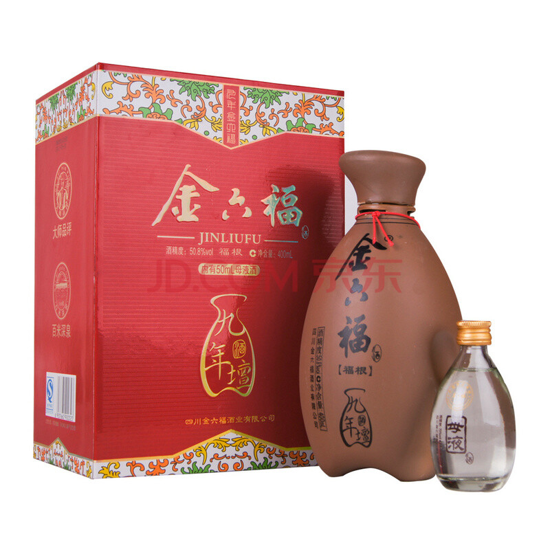 金六福 九年坛(红盒) 50.8度 400ml