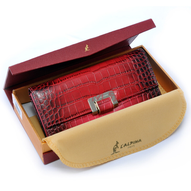 lalpina阿尔皮纳(袋鼠) 真皮经典简约男士两折男钱包(横竖款可选) 横