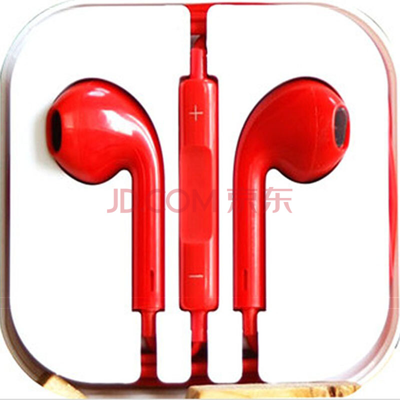 more-thing蘋果earpods iphone ipad 全系列通用入耳式線控耳機 紅色