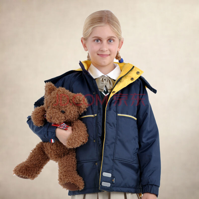 伊顿纪德(etonkidd)英伦童装冬季新款男女童连帽脱卸式保暖棉服外套09