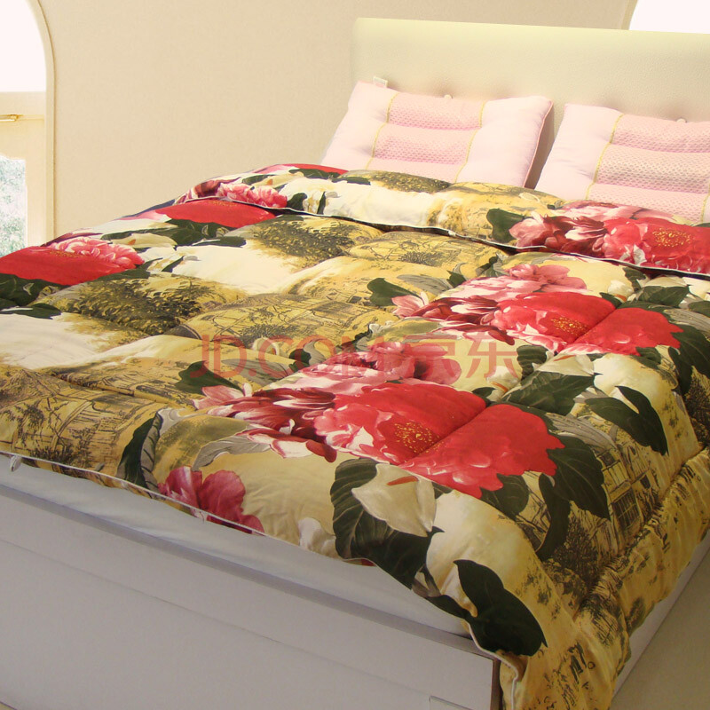 惠尔芬秋冬新款富贵牡丹花 蓬松冬被子被芯 纯棉 牡丹花 150*200