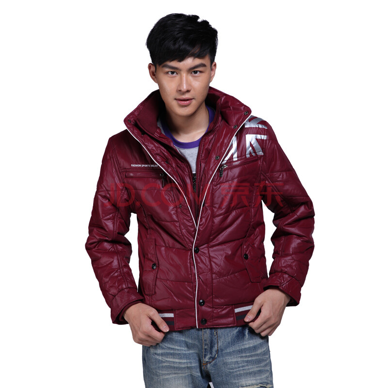 adivon阿迪王 2012秋冬男款经典装休闲运动装外套 a19511 枣红 xl