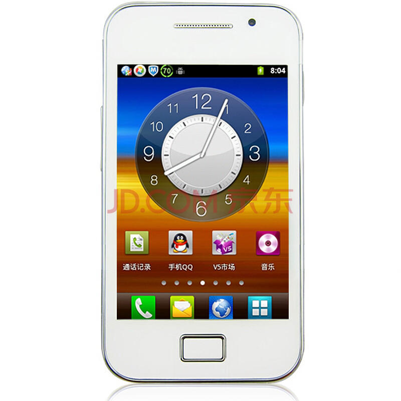 vinus v6i 3.5英寸多点触控屏 gsm 双卡双待 直板 安卓智能手机 白色