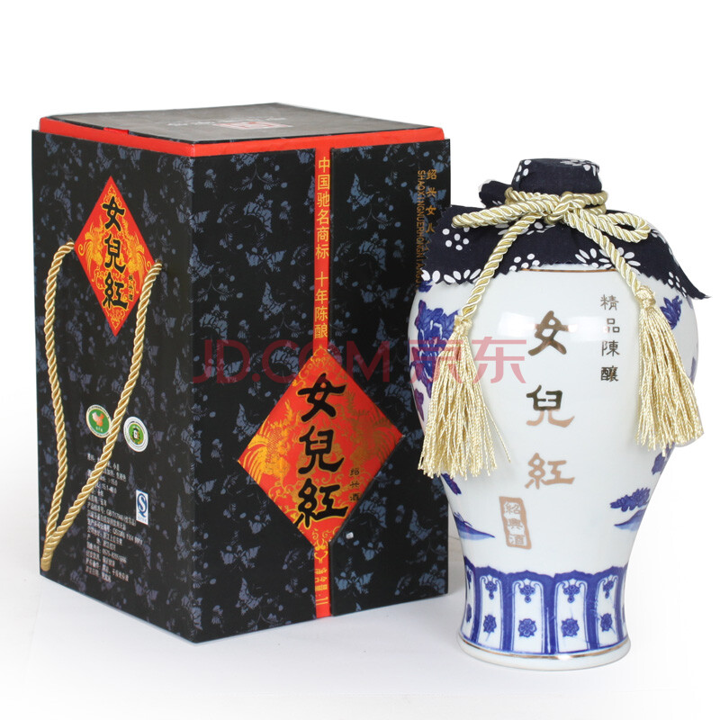 绍兴黄酒 女儿红十年陈精品酒 15度 半干型 1000ml