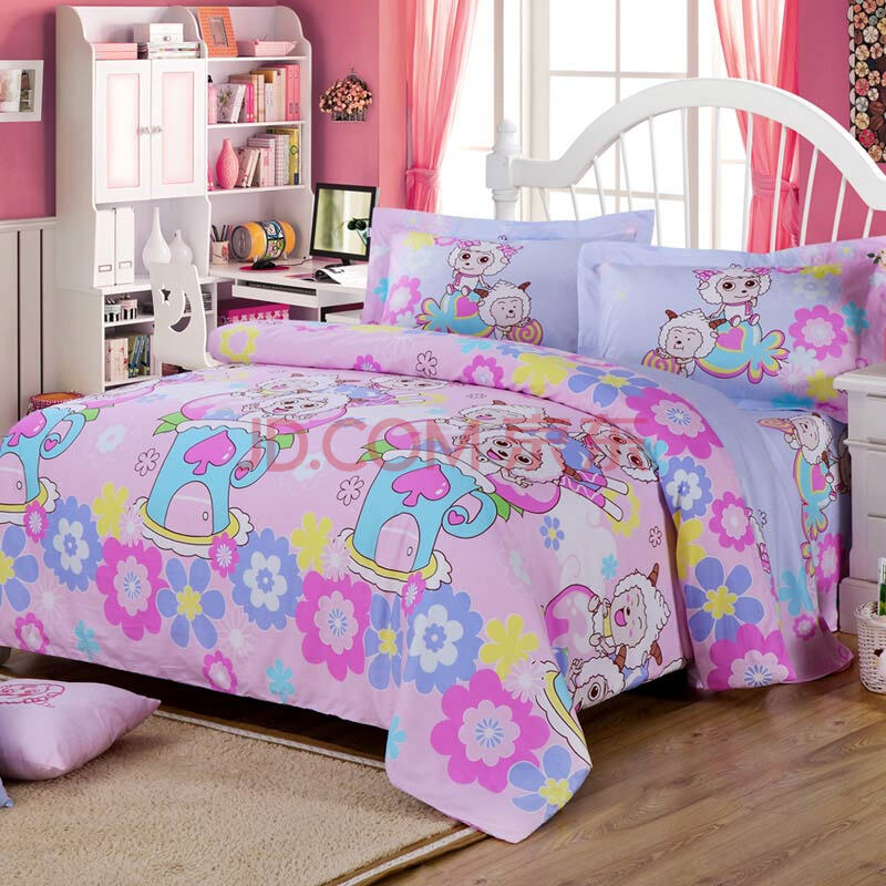 博洋宝贝家纺(beyond kids) 梦幻花海 全棉印花床单三四件套 儿童学生