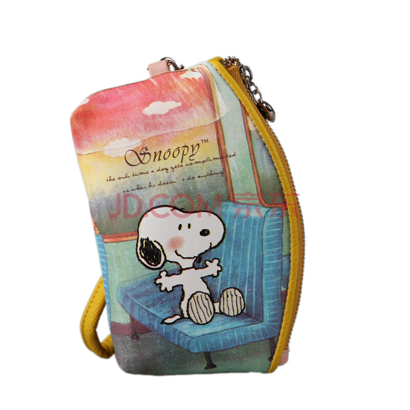 史努比snoopy 新款卡通可爱扇形手挽零钱包 蓝色
