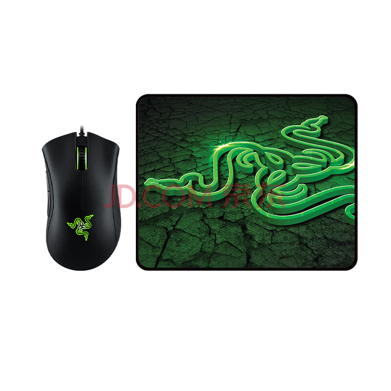 雷蛇蝰蛇标准版黑色鼠标  裂变小号垫