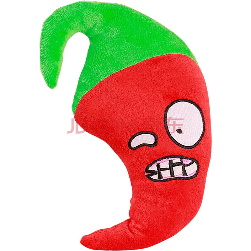 植物大战僵尸毛绒玩具公仔儿童宝宝玩具向日葵坚果射手 红辣椒(大号)