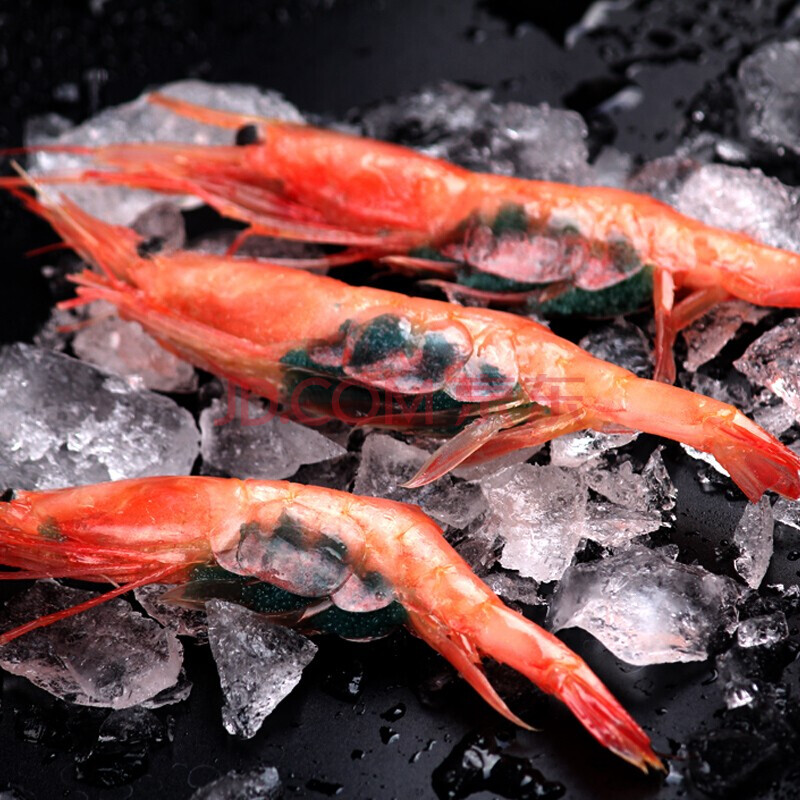 浓鲜鹿鸣岛即食北极甜虾刺身带籽冰虾生吃甜虾个头大 1kg 40-60只