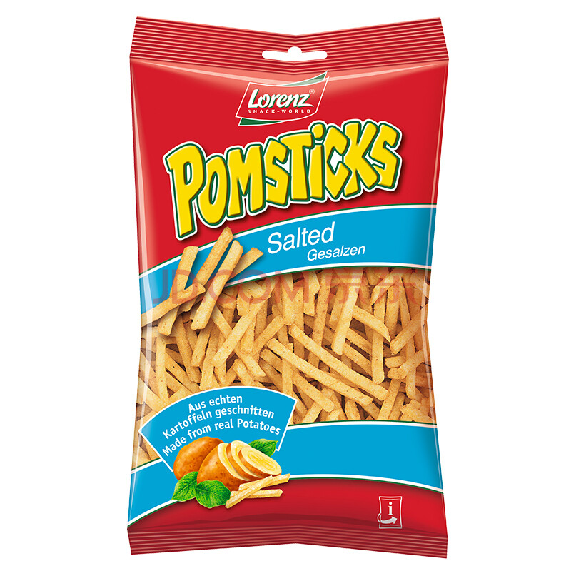 lorenz 劳仑兹德国进口细薯条办公室小吃零食麻辣脆休闲膨化 薯条】
