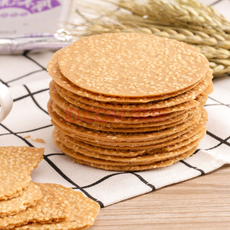 芝麻饼干薄脆5斤脆饼薄饼煎饼休闲零食糕点瓦片批整箱 芝麻薄脆4斤