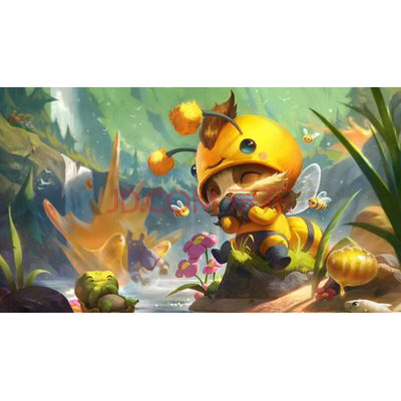 lol高清海报diy宿舍网咖游戏动漫壁画自粘墙纸贴sn9378 提莫小蜜蜂 中