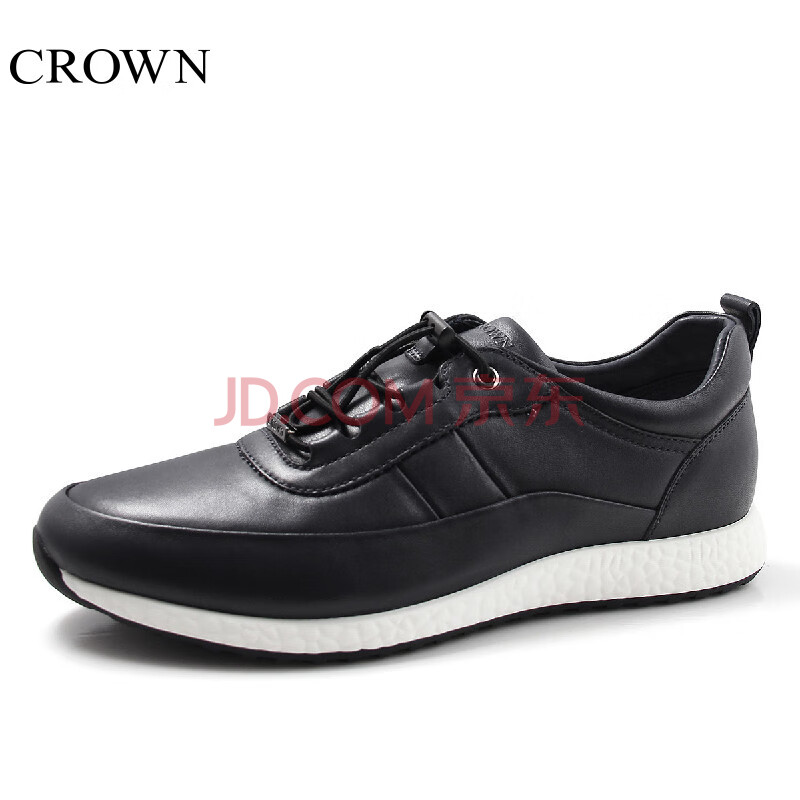 皇冠crown 头层牛皮百搭潮流男士休闲皮鞋男鞋男士休闲鞋子男皮鞋