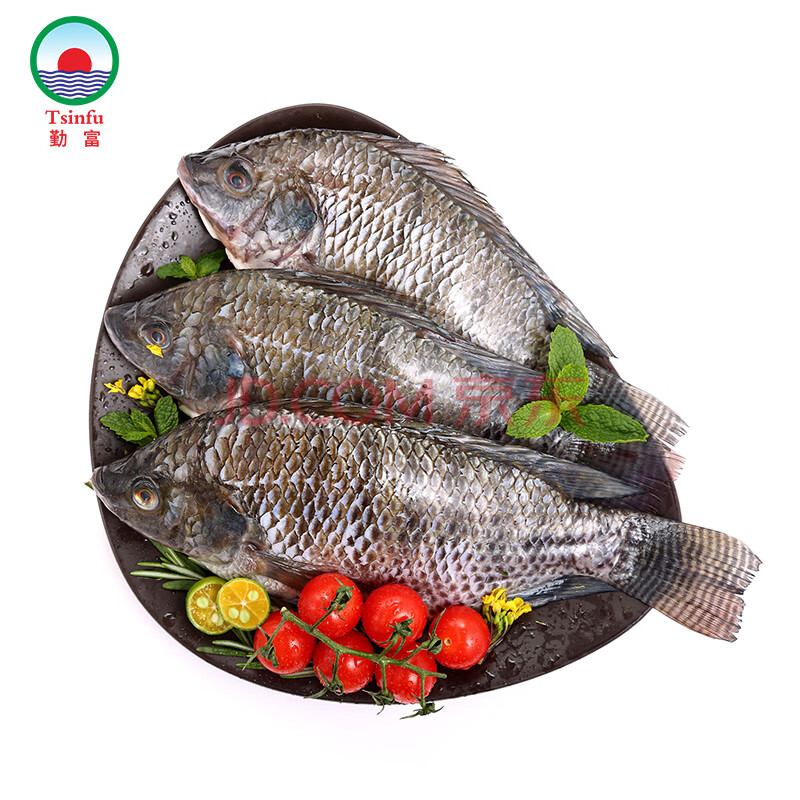 勤富 国产海南三去罗非鱼/鲷鱼 1kg 3条装 去鳞去鳃去内脏 出口品质