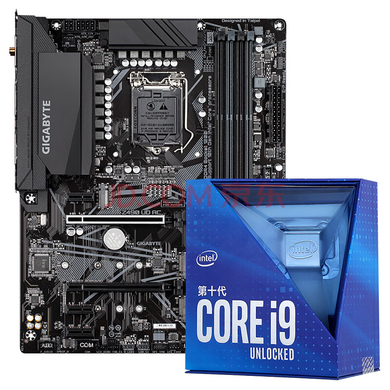 技嘉(gigabyte)z490 ud ac主板 英特尔(intel)i9-10900k 酷睿十核