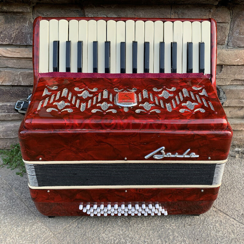 老手风琴大号48贝斯怀旧乐器8090影视道具装饰品复古摆件【图片 价格 