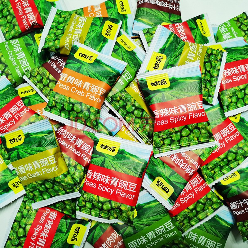 甘源牌 休闲零食 青豌豆 原味青豆500g袋装坚果炒货特产零食 蒜香味
