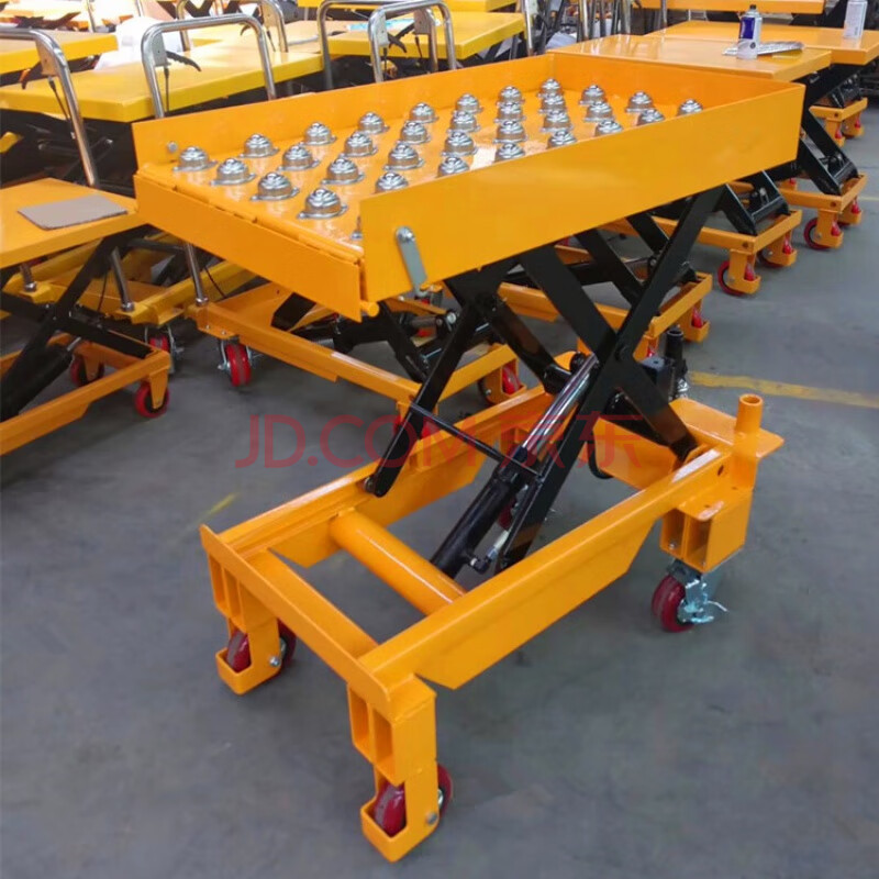 手动液压升降平台车1吨2吨移动式举升机电动装卸小型平板装卸车 定制