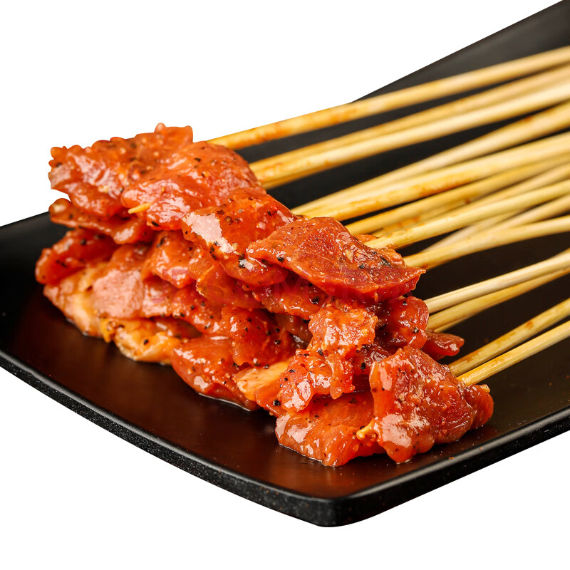 鲜咀咀牛肉粒黑椒味串串香30串 火锅菜品bbq烧烤食材 四川麻辣烫串串
