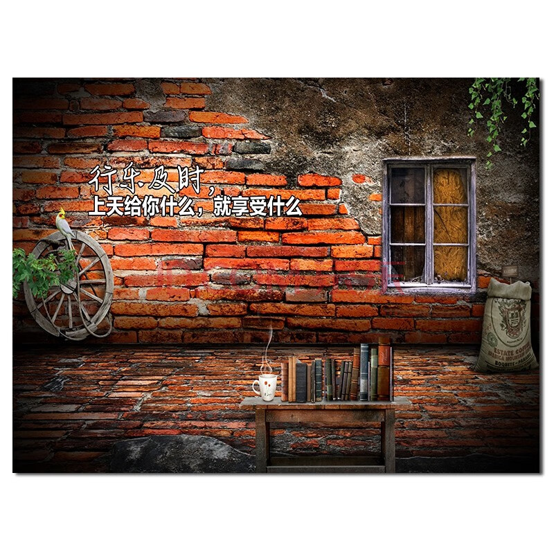 快手主播背景布复古风怀旧喊麦装饰背景墙网红3d背景布拍照装饰饭店