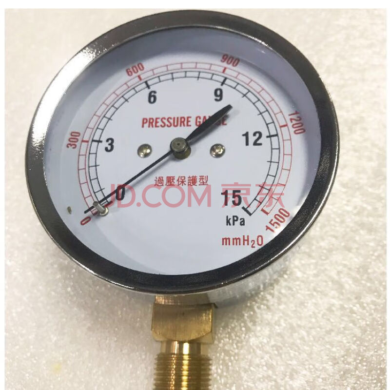 ye75膜盒壓力錶天然氣壓力錶千帕表過壓防止型微壓表熱水器測壓表 ye